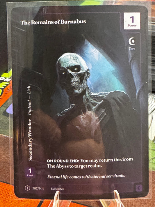 The Remains of Barnabus Formless Foil First Edition
